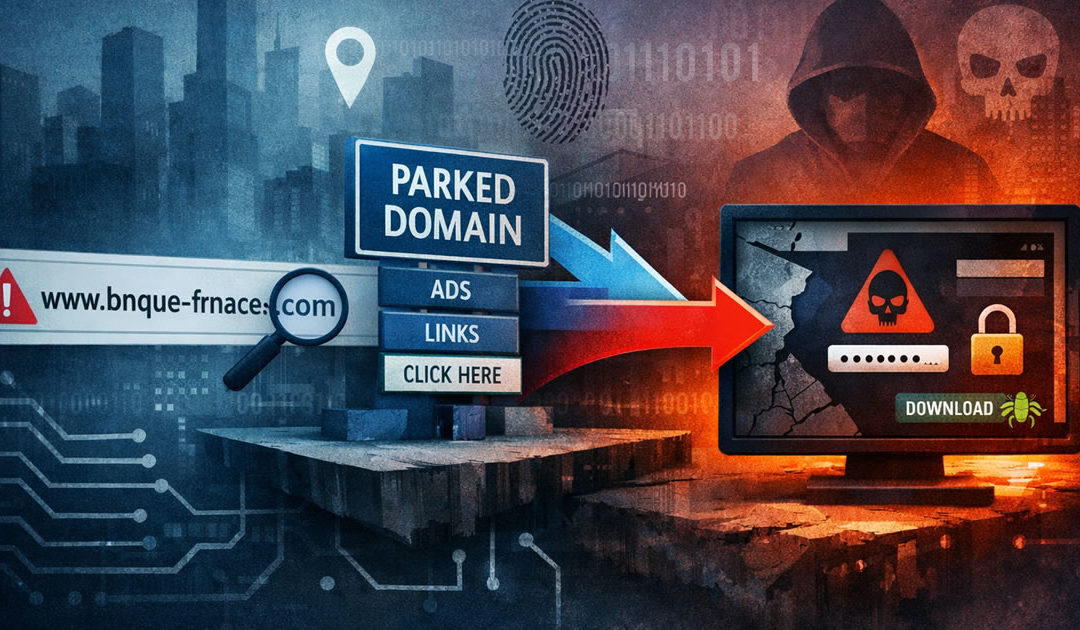 Domaines parkés et typosquatting : quand une simple erreur d’URL devient une chaîne d’attaque